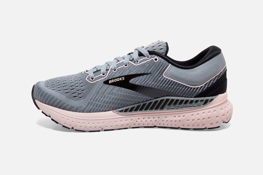 Brooks Running Shoes - Transcend 7 Road Womens - Grey/Black/Pink - PYR-408673